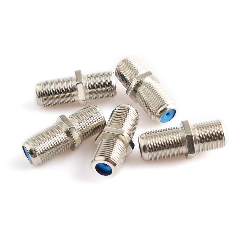 Pasow F81 Barrel Connectors High Frequency 3GHz Female to Female F-Type Adapter Couplers (5 pcs, Silver) - Image 5
